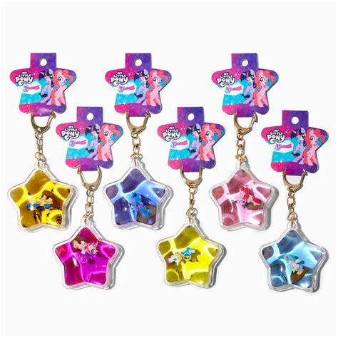 Collectible keychains featuring miniature my little pony figures and magic crystals